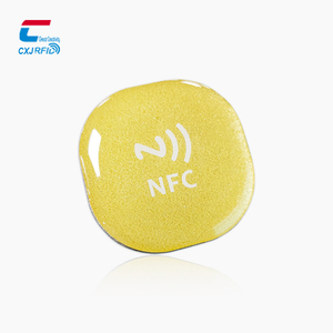 Benutzer definierter Logo-Druck Programmier bare NFC-Epoxy-Aufkleber NTAG 213 NFC Social Media Tags