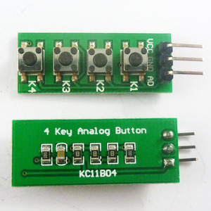 3.3V 5V KC11B04 4 tasti analogici AD tastiera modulo scheda tastiera porta ADC tastiera per Arduino MEGA2560 ARM AVR PIC - Product Image 3