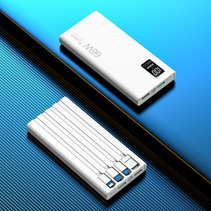 LED Display 10000mAh Power Bank With Built in Cables,USB <strong>C</strong> Battery Pack Portable Charger with 6 <strong>Outputs</strong> 2 <strong>Inputs</strong> Power Bank - Product Image 3