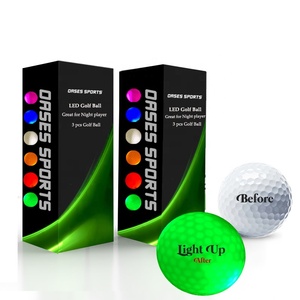 定制彩色恒定闪光灯夜间发光发光二极管高尔夫球 - Product Image 2