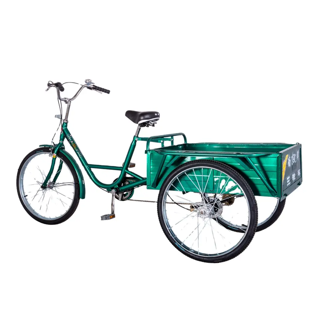 Bici da carico merci con pedale in acciaio/bicicletta da bici/triciclo da carico QG26-3S