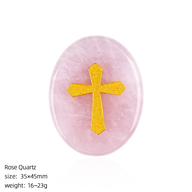 Pink crystal palm stone