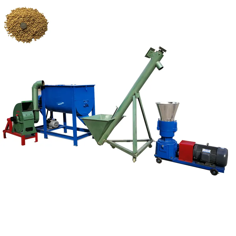 Factory price Small Poultry Feed Mill/Poultry feed pellet making machine/Chicken horse cattle animal food production lines