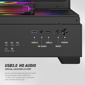 Venta caliente de fábrica de vidrio templado caja de la computadora Gaming Atx Pc Case OEM personalizado caja de la PC de escritorio con fuente de alimentación - Product Image 4