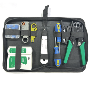 Rj45 Kit di strumenti di crimpatura per CAT5/CAT6, Set di strumenti di riparazione di rete per cavi Lan professionali - Product Image 1