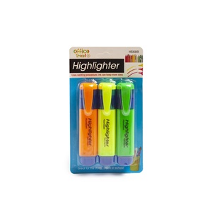 6pcs Fluorescent <strong>Highlighter</strong> <strong>Marker</strong> with <strong>Chisel</strong> Tip in PVC Bag