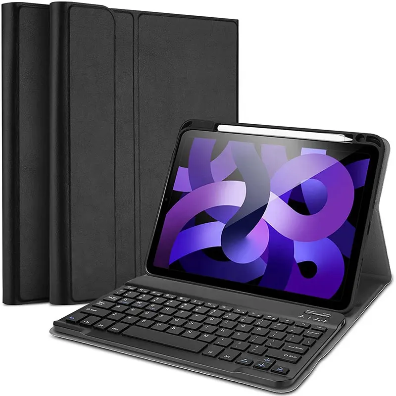 Hochwertige Hülle für iPad air5 2022, neue Rückseite mit Tastatur pad Multifunktions-Ledertasche für iPad 10.9