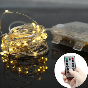8-Mode <strong>Remote</strong> Control LED Fairy <strong>String</strong> <strong>Lights</strong> 33ft Copper Wire Battery Operated Waterproof IP65 Christmas <strong>Lights</strong> with <strong>Timer</strong> - Product Image 4