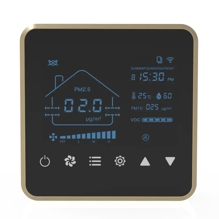 MIA Smart Ventilation switch Controller Tuya Mobile App hrv control with heating thermostat with RS485 Modbus communication
