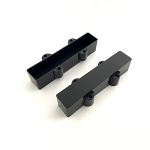 ベースギターパーツ用ブラックホワイトプラスチッククローズスタイルジャズ4弦ベースピックアップカバー - Product Image 6