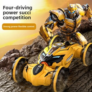 1:14スケールジェスチャーコントロールRCカー4x4両用スタントトラックキッズ360 ° フリップIPX6防水充電式リモコン