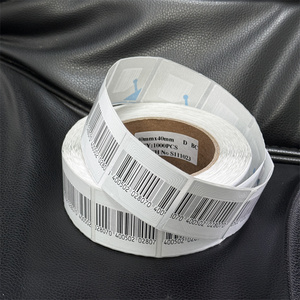 1000 Uds 40*40mm EAS RF 82MHz etiqueta antirrobo con código de barras pegatina de seguridad para cajas prevención de pérdidas