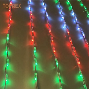 TOPREX DECOR Outdoor <strong>DMX</strong> Programmable <strong>Led</strong> Seven Color Sync <strong>Digital</strong> Smart Rbg Curtain Fishing Net <strong>String</strong> fairy Light - Product Image 2