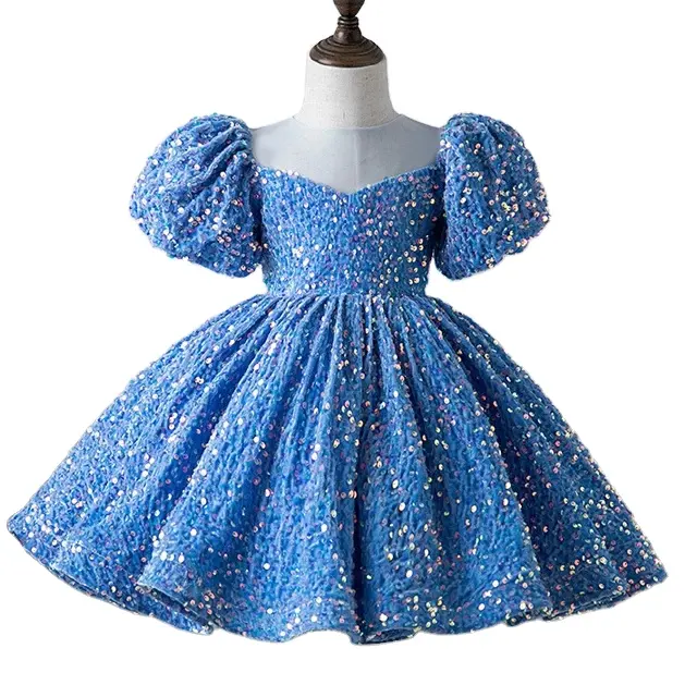 Vestido de baile infantil para meninas de 1 a 14 anos, vestido de princesa de flores, vestido de baile de malha para meninas de 1 a 14 anos, tutu, 2024