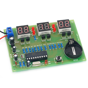 DIY <strong>Kits</strong> AT89C2051 Electronic Clock Digital Tube LED Display Suite Electronic Module Parts and Components DC 9V - 12V - Product Image 1