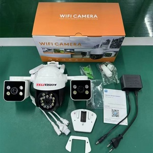 Tres lentes, tres pantallas, red Wifi, exterior, impermeable, detección de movimiento humano, seguridad, cámara IP inalámbrica Cctv - Product Image 2