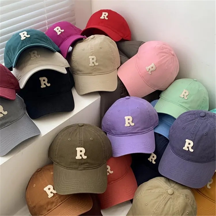Sombreros de algodón para hombres y mujeres, gorras de béisbol con 6 paneles de colores, bordadas, con parche personalizado, Logo impreso