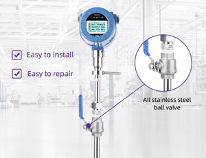 Precio de fábrica Salida de pulso N2 Caudalímetro de gas nitrógeno Medidor de flujo másico térmico - Product Image 5