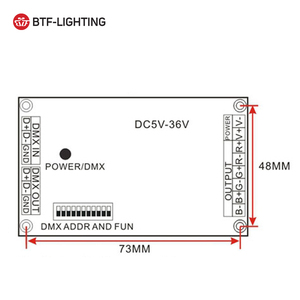 Decodificador dmx de 350MA, 700MA, 3 canales, controlador dmx512, rgbw, fabricante de Shenzhen - Product Image 4