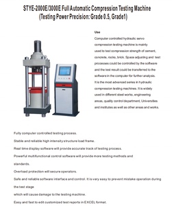 STYE-2000E/3000E Full Automatic <strong>Compression</strong> <strong>Testing</strong> <strong>Machine</strong> (<strong>Testing</strong> Power <strong>Precision</strong> Grade 0.5, Grade 1) - Product Image 2