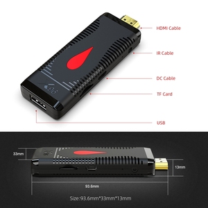 Dropshipping usb uydu alıcısı dört çekirdekli X96 IPTV akışlı medya oynatıcı cihaz Android 10 4K tv çubuk mini PC - Product Image 4