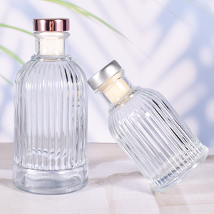 DIY decorativa 30ml Vertical listrado redonda coluna romana Fireless simplificado aromaterapia volátil garrafa de óleo essencial