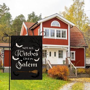 12,5x18 дюймов вертикальный двусторонний не все ведьмы живой в Салеме метла Хэллоуин Садовый флаг - Product Image 6