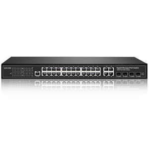 Capa 2 gestionado 24 32 puertos gigabit Power Over Ethernet PoE + interruptor de red para punto de acceso/cámara IP/teléfono IP - Product Image 1