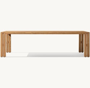 Thiết kế hiện đại bãi biển Ngoài trời đồ nội thất Tất cả thời tiết ngoài trời rắn tếch hình chữ nhật Dinning bảng - Product Image 2