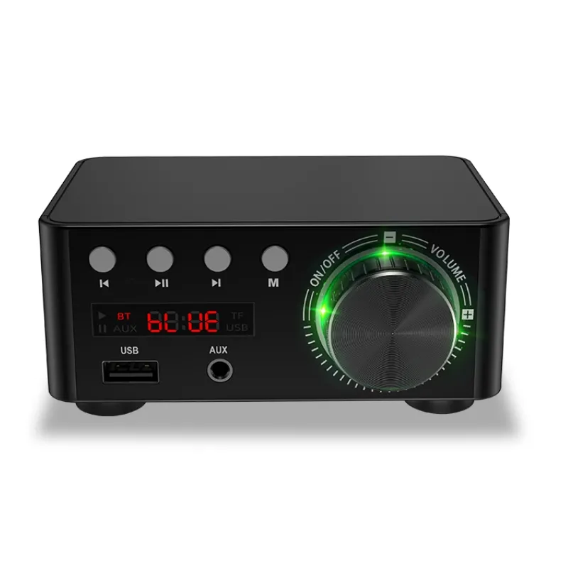 HIFI BT 5.0 dijital elektrikli ses yükseltici kurulu 50WX2 Stereo AMP Amplificador ev sineması USB TF kart oyuncu