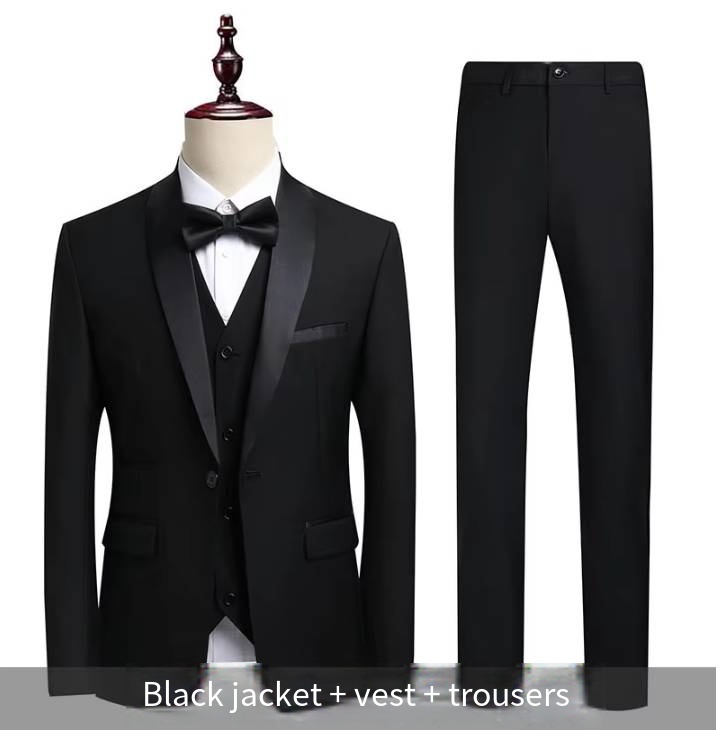 Top negro + chaleco + pantalón