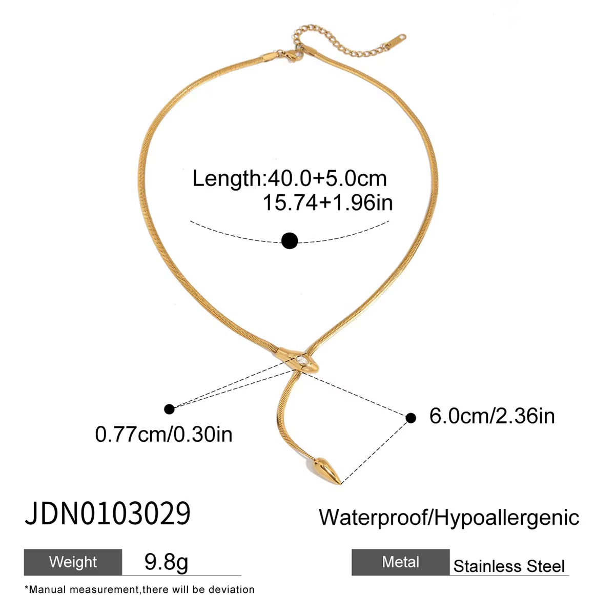 18 placcato oro JDN0103029