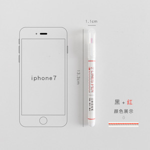 立体双线笔彩色集合双色绘制重点学生轮廓笔荧光笔 - Product Image 3