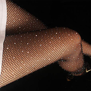 Visnet Kous Voor Vrouwen Panty Mesh Ebbenhouten Panty Naadloze 1 Stuk Opp Tas Met Strass Sexy Super Glanzende Diamanten Zijde - Product Image 2