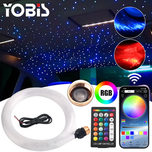 Yobis ชุดไฟติดเพดานรูปดาวสำหรับรถยนต์ไฟ LED แบบบลูทูธ RGB ไฟ LED ใยแก้วนำแสงรีโมทคอนโทรลสายออปติกโหมดเพลงไฟภายใน - Product Image 5