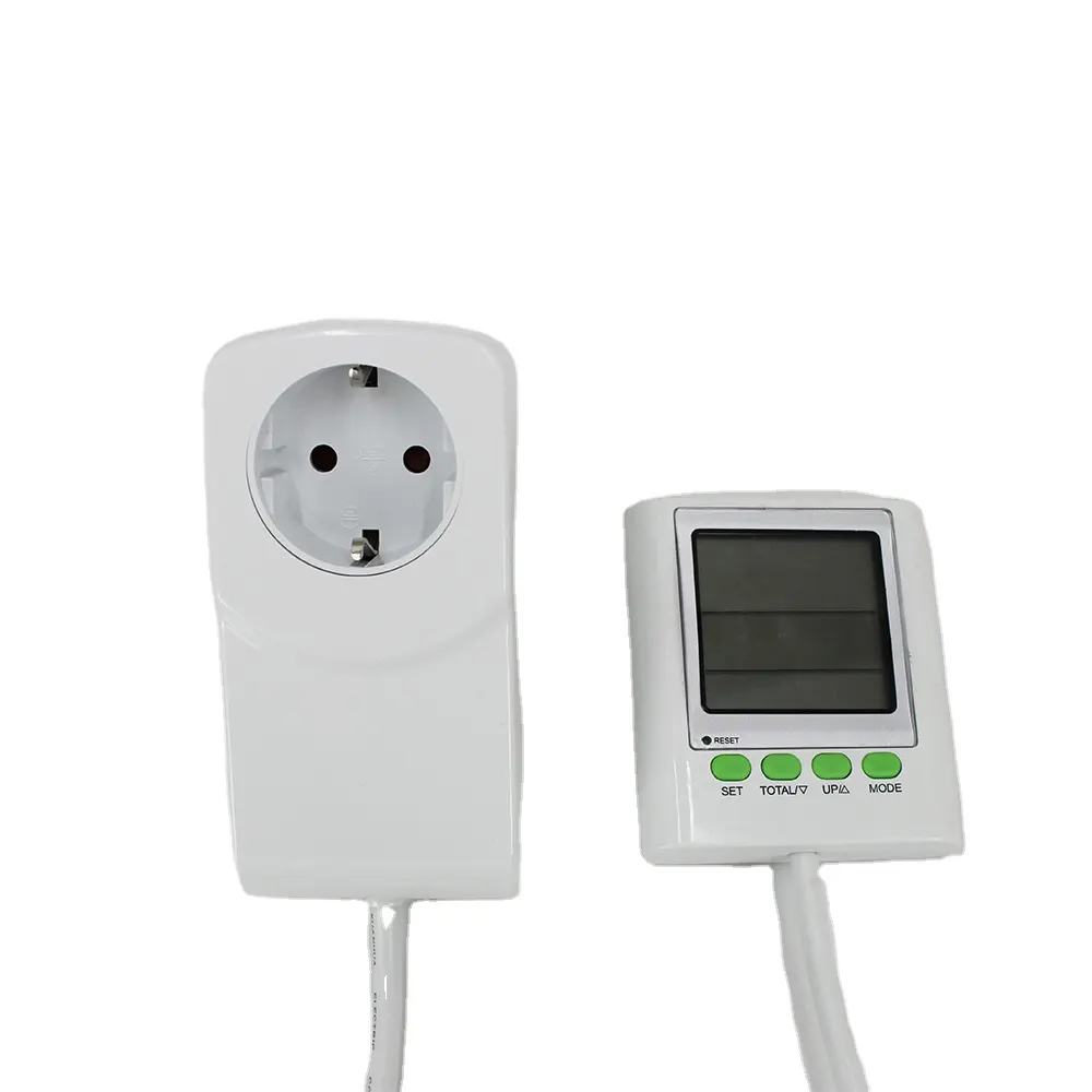 Monitor de ahorro de energía enchufable 2023 medidor de calculadora de uso de costo de electricidad con LCD