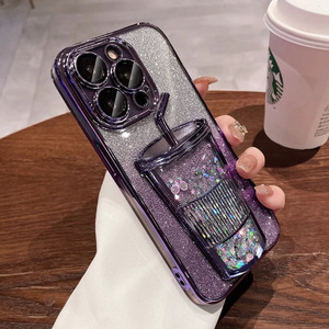 2024 Quicksand Glitter kum hücresi akıllı cep telefonu kılıfı kabuk iPhone 15 14 13 12 11 Pro Max darbeye dayanıklı Lens - Product Image 3