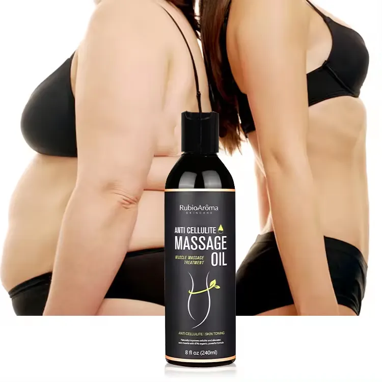 RubioAroma Factory Private Label olio essenziale di lavanda per il corpo perdita di peso anticellulite biologico Vegan SPA massaggio olio per il corpo