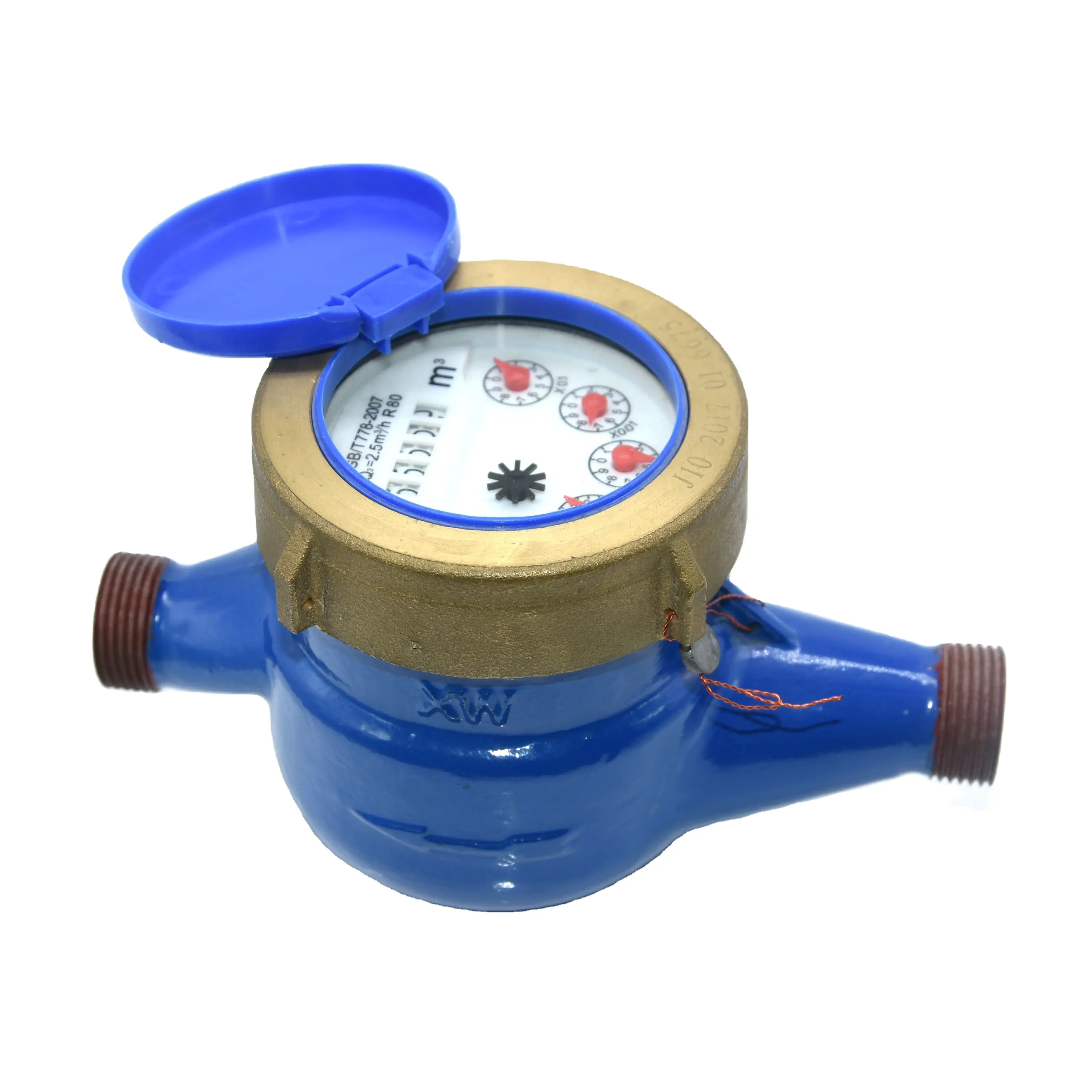 Medidor de água de latão tipo ferro Dry-dial multi-jato de alta qualidade para venda DN15-25 medidor de água corporal tipo seco