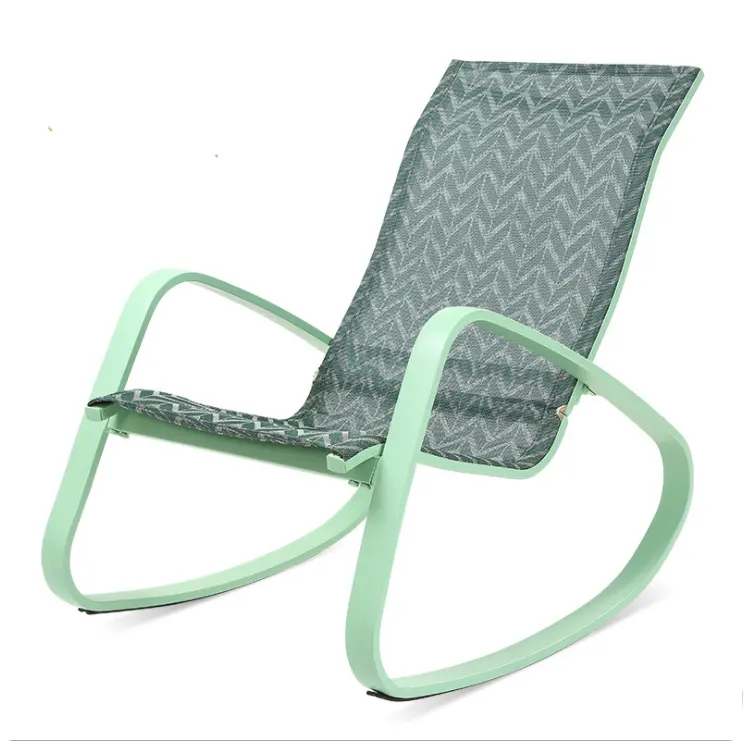 Poltrona da soggiorno nordico personalizzata all'aperto per il tempo libero comode sedie a dondolo a pavimento zero pesanti