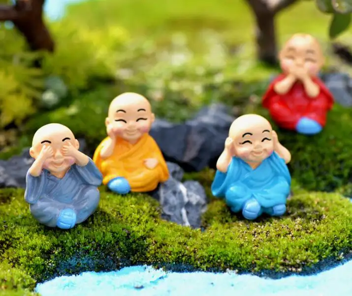 Arte zen garden stile cinese buddhan di stile cinese ufficio scrivania decorazione monaci figurine