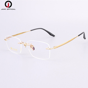Chất lượng cao tinh khiết <span class=keywords><strong>Titanium</strong></span> khung Trọng lượng nhẹ không có vành kính khung người đàn ông kính mắt - Product Image 5
