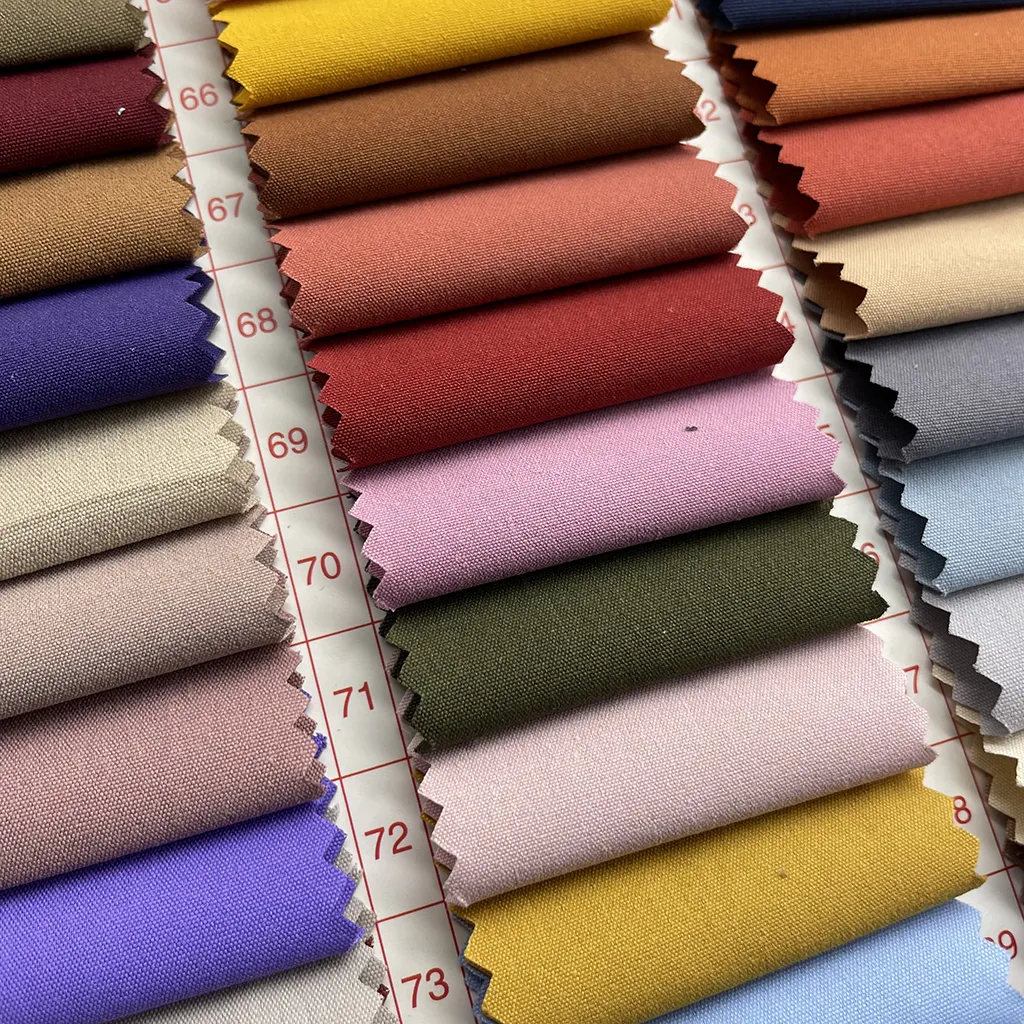 B4091 commercio all'ingrosso della fabbrica più venduto 100% poliestere tessuto di cotone di seta fresco pianura per piumino cappotto