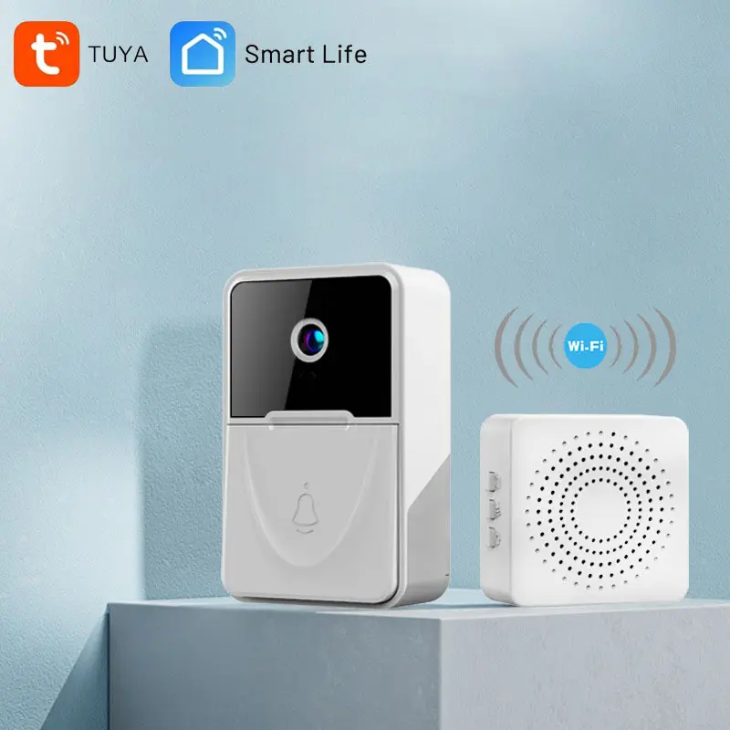 Tuya WiFi Video campanello senza fili HD telecamera PIR di rilevamento del movimento IR allarme di sicurezza Smart Home porta campanello WiFi citofono per la casa