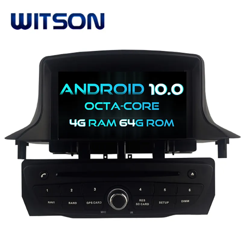 WITSON ANDROID 10.0 araç DVD oynatıcı GPS navigasyon RENAULT MEGANE 3 FLUENCE 2009 2011 OCTA CORE CPU 4G RAM064G ROM IPS ekran 1080P