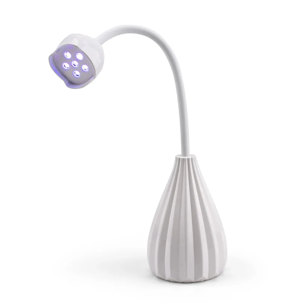 Lotus-Lámpara de uñas recargable por USB, 6 LED, jarrón, diseñada, inalámbrica, Mini batería, 12w, luz UV LED para uñas