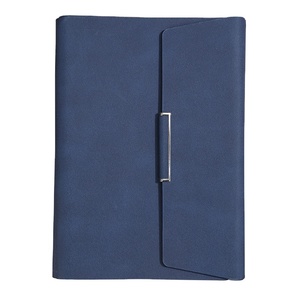 Cuaderno de negocios de nuevo diseño 2025 con tamaños A5 Logotipo personalizado de alta calidad Funda de cuero PU Estilo de oficina con bolígrafos Regalo - Product Image 1