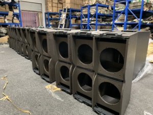 K10 caja vacía dual 10 "sistema de audio sonido música profesional alimentado line array sistema altavoces gabinete vacío - Product Image 2