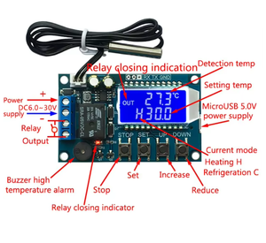Controlador de temperatura Digital de alta precisión, módulo controlador de temperatura con pantalla Digital, refrigeración y calefacción, 1 unidad