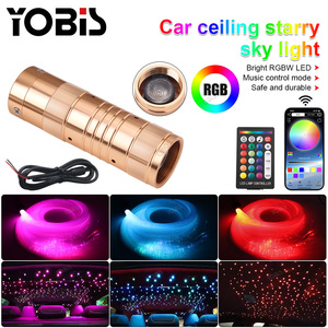 Yobis ชุดไฟติดเพดานรูปดาวสำหรับรถยนต์ไฟ LED แบบบลูทูธ RGB ไฟ LED ใยแก้วนำแสงรีโมทคอนโทรลสายออปติกโหมดเพลงไฟภายใน - Product Image 2